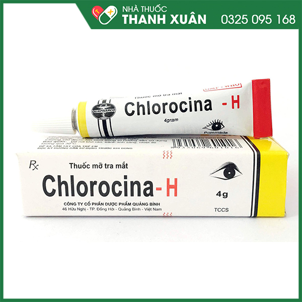 Chlorocina-H - thuốc mỡ tra mắt kháng viêm